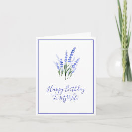 Watercolor Lavender Bouquet Kort