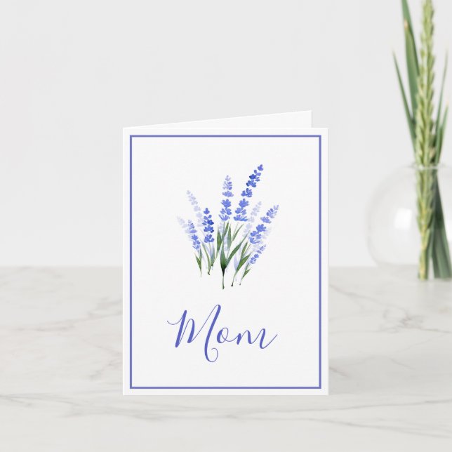 Watercolor Lavender Bouquet Kort (Framsida)