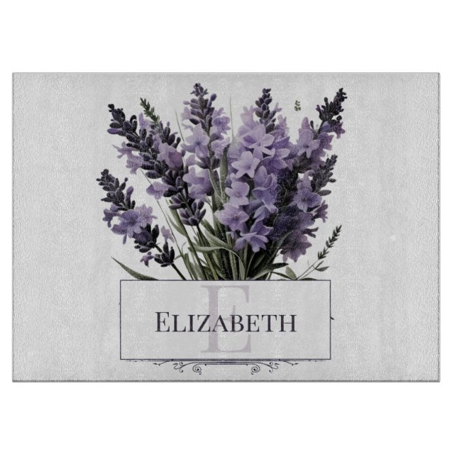 Watercolor Lavender Bouquet Personalized (Framsidan)