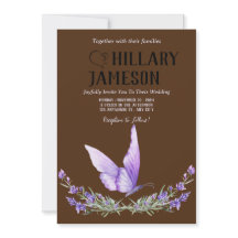 Watercolor Lavender Butterfly bröllop