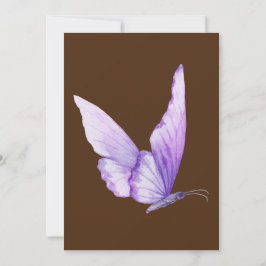 Watercolor Lavender Butterfly bröllop Inbjudningar
