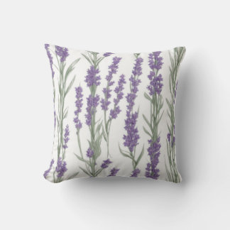 Watercolor Lavender Flowers Kudde