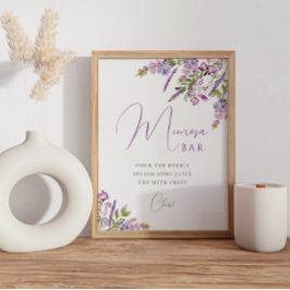 Watercolor Lavender Mimosa Pub Poster