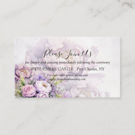 Watercolor Lavender Peony Bröllop Tilläggskort