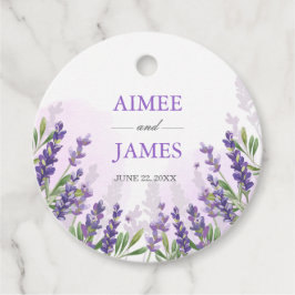 Watercolor Lavender Romatic Blommigt Rustic Lila Gåvor Etiketter