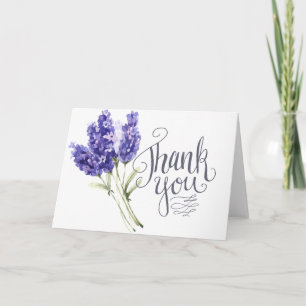 Watercolor Lavender - tackkort