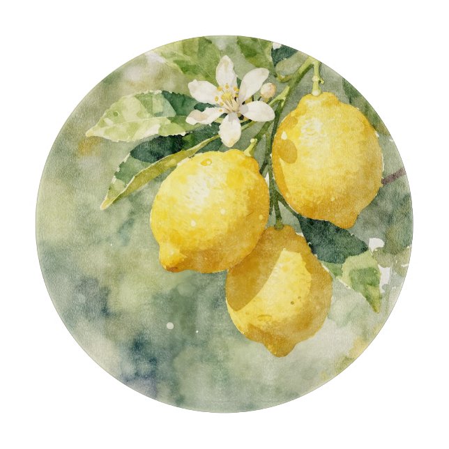Watercolor Lemon Branch Botanical Summer (Framsidan)
