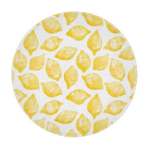 Watercolor Lemon Citrus Mönster