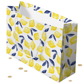 Watercolor Lemon Citrus Mönster