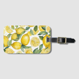 Watercolor Lemon Garden Bagagebricka
