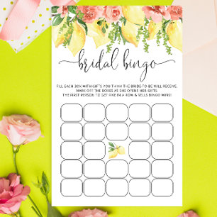 Watercolor Lemon Möhippa Bingo Game