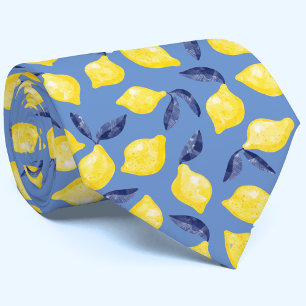Watercolor Lemon Mönster Citrus Slips