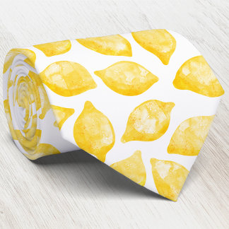 Watercolor Lemon Mönster Citrus Slips