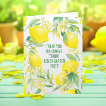 Watercolor Lemon Mönster Födelsedagsfest