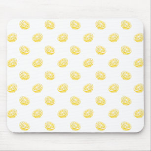 Watercolor Lemon Mönster Musmatta