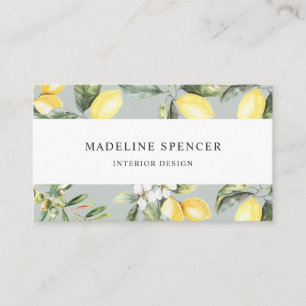 Watercolor Lemon och Olife Garden Visitkort