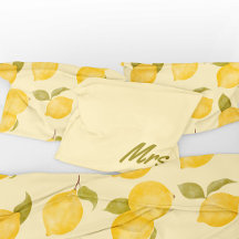 Watercolor Lemon Rustic Mönster