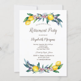 Watercolor Lemons Olife Pension Inbjudningar