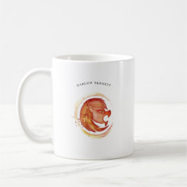 Watercolor Leo Astrology Zodiac-tecken | Monogram Kaffemugg