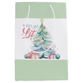 Watercolor Let's Get Lit Julgran