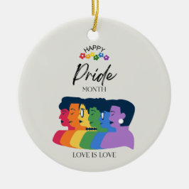 Watercolor LGBTQ PRIDE Month Party Julgransprydnad Keramik