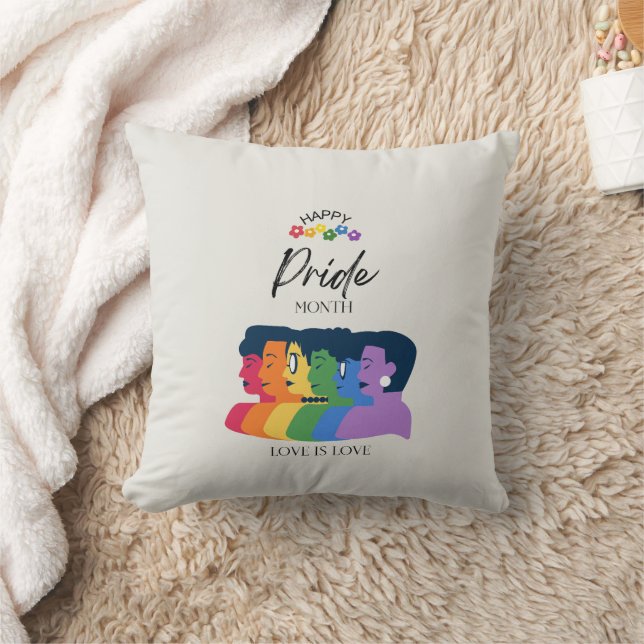 Watercolor LGBTQ PRIDE Month Party Kudde (Filt)