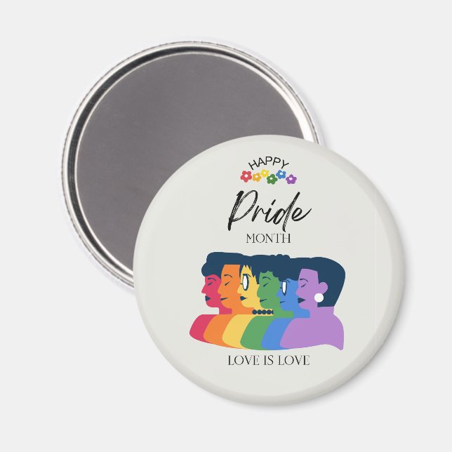 Watercolor LGBTQ PRIDE Month Party Magnet (Front/Back)