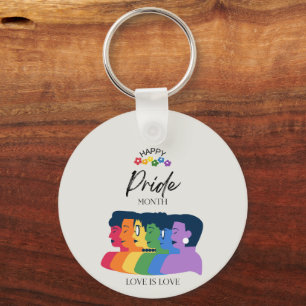 Watercolor LGBTQ PRIDE Month Party Nyckelring