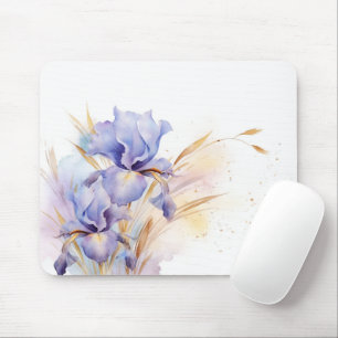 Watercolor Lila Iris Bouquet Musmatta