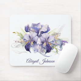 Watercolor Lila Iris Bouquet Musmatta