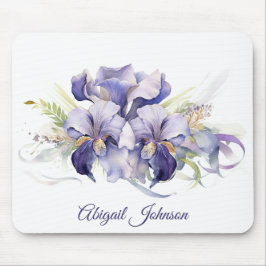 Watercolor Lila Iris Bouquet Musmatta