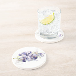 Watercolor Lila Iris Bouquet Underlägg