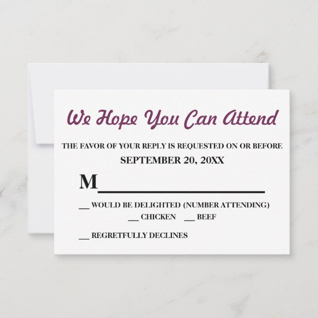 Watercolor Lila Jasmine Bröllop OSA (Framsida)