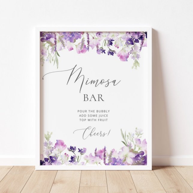 Watercolor lila lavender Mimosa pub Poster (Skapare uppladdad)