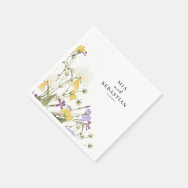 Watercolor Lilac Bröllop Pappersservett