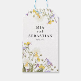 Watercolor Lilac Bröllop Presentetikett