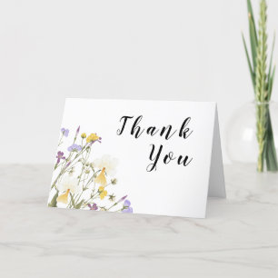 Watercolor Lilac Bröllop Tack Kort