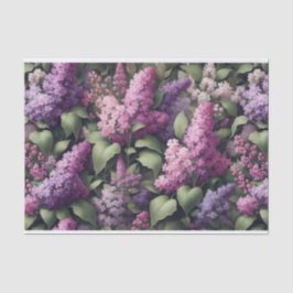 Watercolor Lilac Flowers Mönster Decoupage