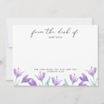 Watercolor Lilac Flowers Personlig Scripture
