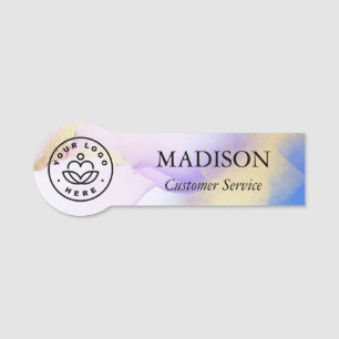 Watercolor Lilac Luxury Guld Personlig Namn Namnbricka