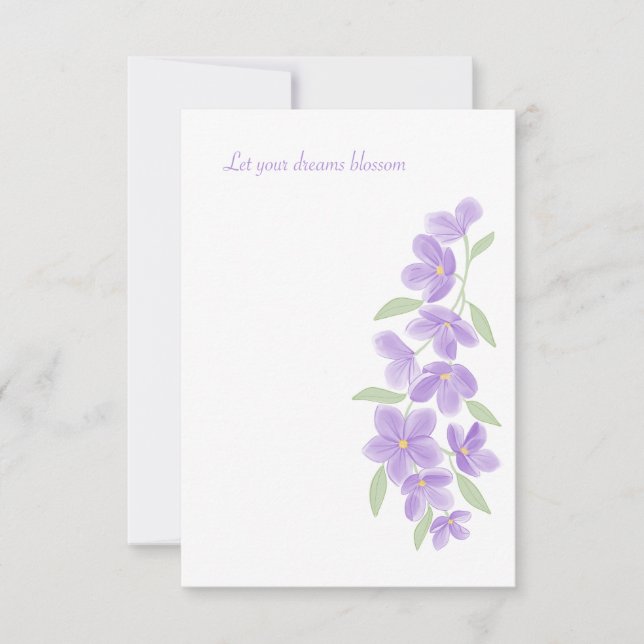 Watercolor Lilac OSA Kort (Framsida)