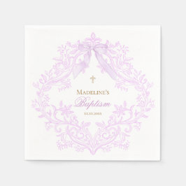  watercolor lilac purple Baptism Pappersservett