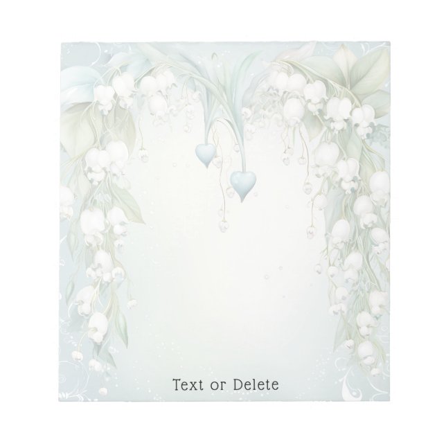 Watercolor Lily i Valley-Anteckningsblocket Anteckningsblock (Framsida)