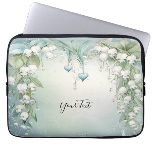 Watercolor Lily i Valley Laptop sleeve