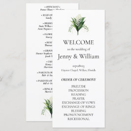 Watercolor Lily i Valley Möhippa Bröllop