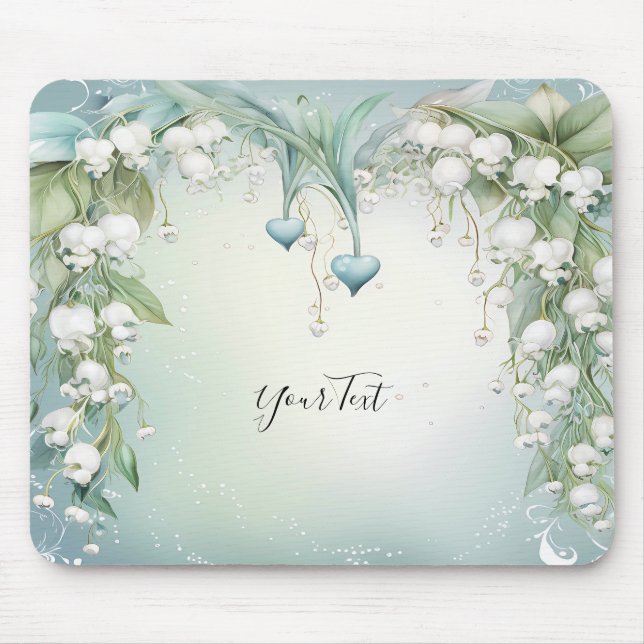 Watercolor Lily, Valley Mousepad Musmatta (Framsidan)