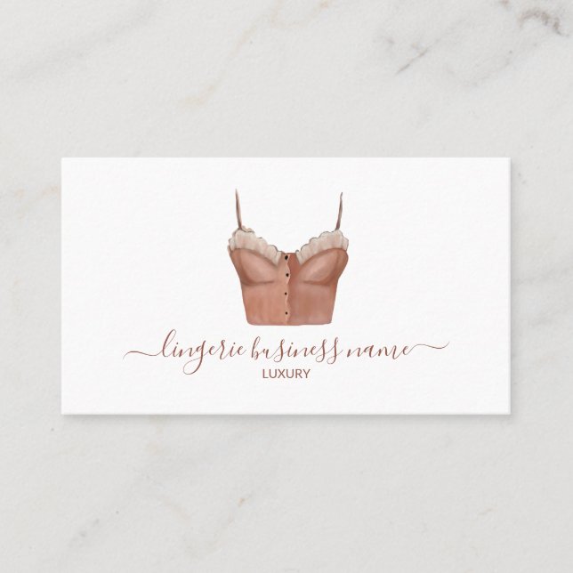 Watercolor Lingerie Mode Visitkort (Framsida)