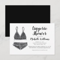 Watercolor Lingerie Shower Möhippa Inbjudan