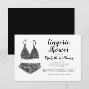 Watercolor Lingerie Shower Möhippa Inbjudan