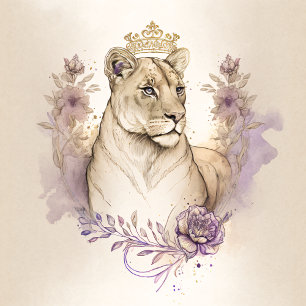 Watercolor Lioness 2 T Shirt